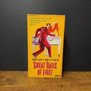 Great Balls of Fire VHS Dennis Quaid Jerry Lee Lewis, Orion Home Video, EP Mode